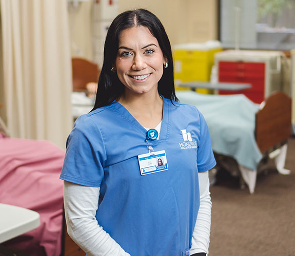Hondros College of Nursing student in scrubs